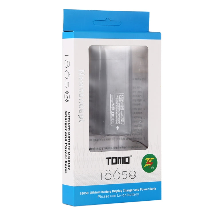 Carregador Inteligente de 2 Baterias USB TOMO P2 com Luz Indicadora para Bateria Li-ion 18650, TOMO P2
