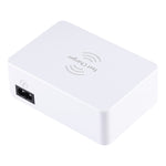 Carregador WLX-818F 6 em 1 10W QC3.0 sem fios + USB-C / Type-C + 4 portas USB com ecrã LCD inteligente, ficha EU / AU, ficha EU / AU (branco)