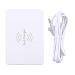 Carregador WLX-818F 6 em 1 10W QC3.0 sem fios + USB-C / Type-C + 4 portas USB com ecrã LCD inteligente, ficha EU / AU, ficha EU / AU (branco)