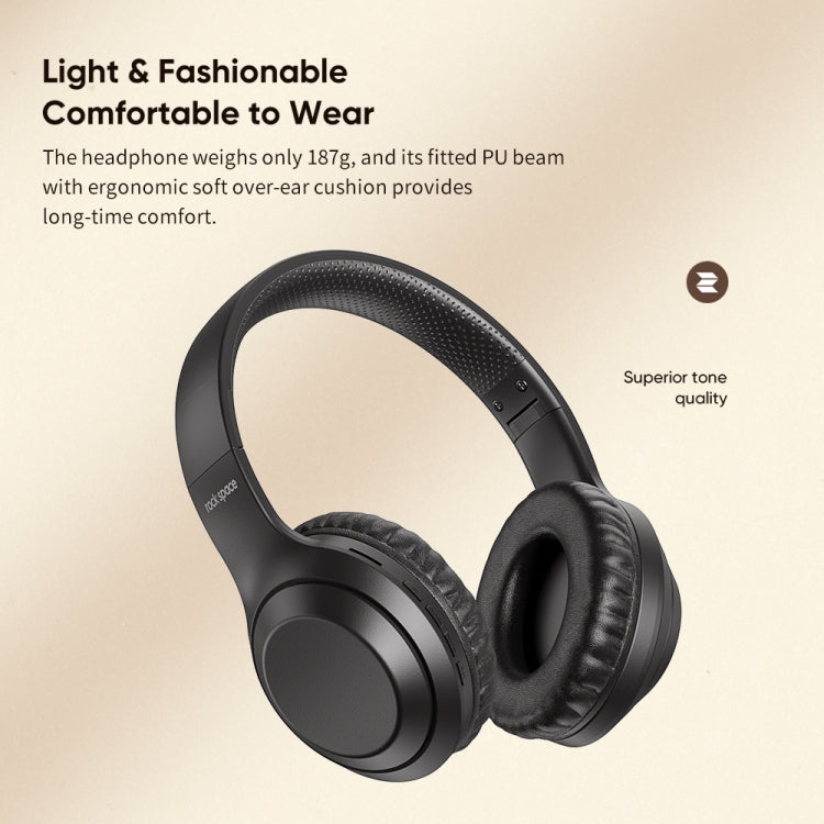 Auricular Sem Fios ROCK Space O2 HiFi Bluetooth 5.0 com Microfone, Suporta Cartão TF, Space O2