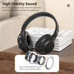 Auricular Sem Fios ROCK Space O2 HiFi Bluetooth 5.0 com Microfone, Suporta Cartão TF, Space O2