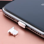 2 Peças de Tampão Universal Anti-Pó em Metal para Porta de Carregamento de 8 Pinos para iPhone