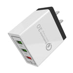 Carregador Rápido de Viagem AR-QC-03 com 3 Portas USB 2.1A, Plugue US, AR-QC-03 US, Plugue AR-QC-03 US Azul