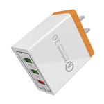 Carregador Rápido de Viagem AR-QC-03 com 3 Portas USB 2.1A, Plugue US, AR-QC-03 US, Plugue AR-QC-03 US Azul