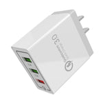 Carregador Rápido de Viagem AR-QC-03 com 3 Portas USB 2.1A, Plugue US, AR-QC-03 US, Plugue AR-QC-03 US Azul