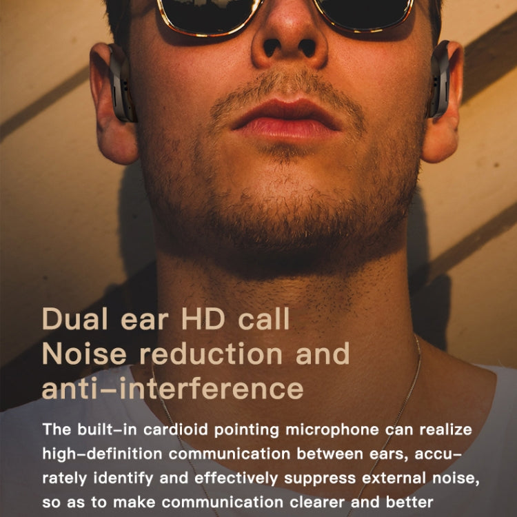 Auricular Bluetooth Sem Fios 258 com Gancho para Orelha, Caixa de Carregamento e Ecrã Digital, Suporta Toque, Chamada HD, Assistente de Voz e NFC, MD03 Preto, 258 Branco