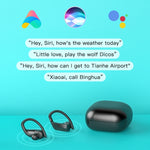 Auricular Bluetooth Sem Fios 258 com Gancho para Orelha, Caixa de Carregamento e Ecrã Digital, Suporta Toque, Chamada HD, Assistente de Voz e NFC, MD03 Preto, 258 Branco