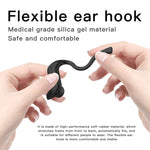 Auricular Bluetooth Sem Fios 258 com Gancho para Orelha, Caixa de Carregamento e Ecrã Digital, Suporta Toque, Chamada HD, Assistente de Voz e NFC, MD03 Preto, 258 Branco