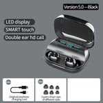 Auricular Bluetooth TWS 263 CVC8.0 com Cancelamento de Ruído e Caixa de Carregamento, Suporta Toque, Ecrã LED de Bateria Três Telas, Suporte para Telemóvel, Power Bank, Chamada HD e Assistente de Voz, 263