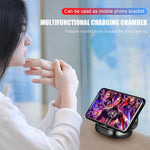 Auricular Bluetooth TWS 263 CVC8.0 com Cancelamento de Ruído e Caixa de Carregamento, Suporta Toque, Ecrã LED de Bateria Três Telas, Suporte para Telemóvel, Power Bank, Chamada HD e Assistente de Voz, 263
