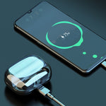 Auricular Bluetooth TWS 263 CVC8.0 com Cancelamento de Ruído e Caixa de Carregamento, Suporta Toque, Ecrã LED de Bateria Três Telas, Suporte para Telemóvel, Power Bank, Chamada HD e Assistente de Voz, 263