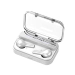 Auricular Bluetooth TWS 278 com Cancelamento Ativo de Ruído, Caixa de Carregamento, Ecrã Digital LED, Luzes Respiratórias, Chamada e Assistente de Voz, 278 Preto, 278 Branco