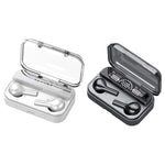 Auricular Bluetooth TWS 278 com Cancelamento Ativo de Ruído, Caixa de Carregamento, Ecrã Digital LED, Luzes Respiratórias, Chamada e Assistente de Voz, 278 Preto, 278 Branco