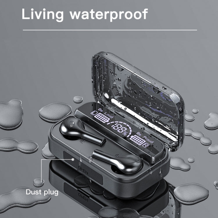 Auricular Bluetooth TWS 278 com Cancelamento Ativo de Ruído, Caixa de Carregamento, Ecrã Digital LED, Luzes Respiratórias, Chamada e Assistente de Voz, 278 Preto, 278 Branco