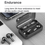 Auricular Bluetooth TWS 278 com Cancelamento Ativo de Ruído, Caixa de Carregamento, Ecrã Digital LED, Luzes Respiratórias, Chamada e Assistente de Voz, 278 Preto, 278 Branco