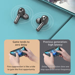 Auricular Bluetooth TWS 278 com Cancelamento Ativo de Ruído, Caixa de Carregamento, Ecrã Digital LED, Luzes Respiratórias, Chamada e Assistente de Voz, 278 Preto, 278 Branco