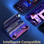 Auricular Bluetooth A9 TWS com Cancelamento de Ruído Duplo CVC8.0 e DSP, Caixa de Carregamento Magnética e Ecrã Digital LED, Suporte a Toque, Chamada HD, Siri e Power Bank, A9