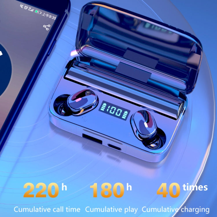 Auricular Bluetooth A9 TWS com Cancelamento de Ruído Duplo CVC8.0 e DSP, Caixa de Carregamento Magnética e Ecrã Digital LED, Suporte a Toque, Chamada HD, Siri e Power Bank, A9