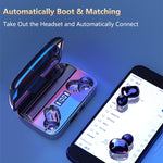 Auricular Bluetooth A9 TWS com Cancelamento de Ruído Duplo CVC8.0 e DSP, Caixa de Carregamento Magnética e Ecrã Digital LED, Suporte a Toque, Chamada HD, Siri e Power Bank, A9