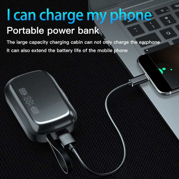 Auricular Bluetooth A13 TWS com Cancelamento de Ruído Duplo CVC8.0 e DSP, Toque, Caixa de Carregamento, Suporte a Ecrã Digital LED, Relógio, Lanterna, Chamada HD, Siri e Power Bank, A13
