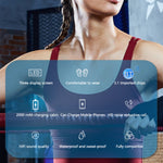Auricular Bluetooth A13 TWS com Cancelamento de Ruído Duplo CVC8.0 e DSP, Toque, Caixa de Carregamento, Suporte a Ecrã Digital LED, Relógio, Lanterna, Chamada HD, Siri e Power Bank, A13