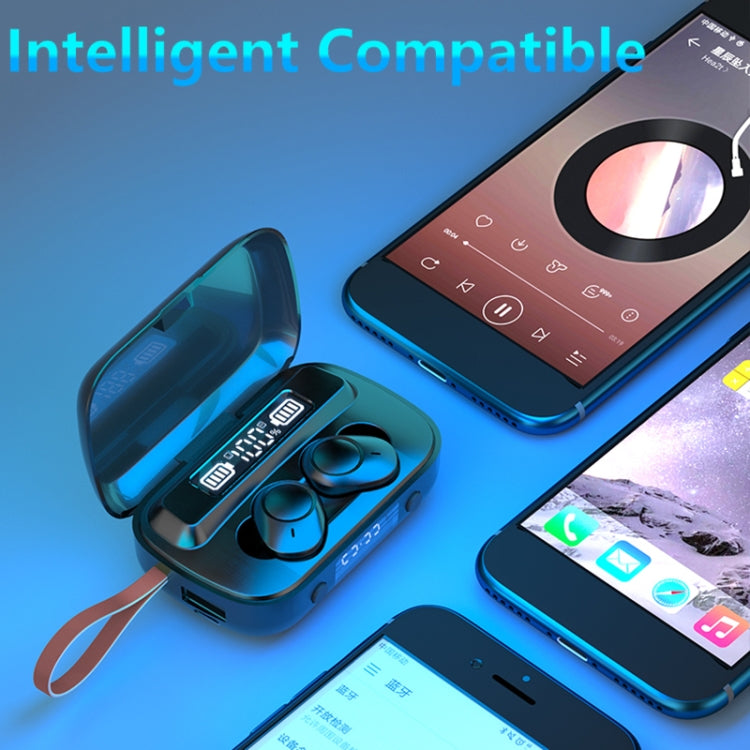 Auricular Bluetooth A13 TWS com Cancelamento de Ruído Duplo CVC8.0 e DSP, Toque, Caixa de Carregamento, Suporte a Ecrã Digital LED, Relógio, Lanterna, Chamada HD, Siri e Power Bank, A13