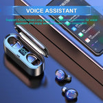 Auricular Bluetooth Mini TWS F9-8 CVC8.0 com Cancelamento de Ruído e Toque, Caixa de Carregamento, Suporta Ecrã LED de Energia Três Telas, Suporte para Telemóvel, Chamada e Assistente de Voz, F9-8