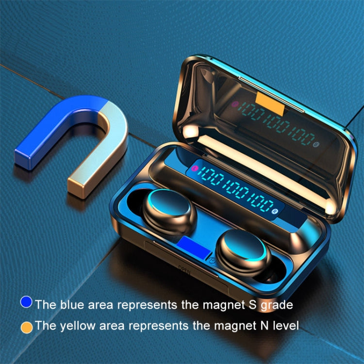 Auricular Bluetooth F9-5C com Luz Respiratória de Quatro Barras + Ecrã Digital, Redução de Ruído, com Alça de Mão, F9-5C Luz de Quatro Barras com Alça Preto, F9-5C Luz de Quatro Barras com Alça Branco