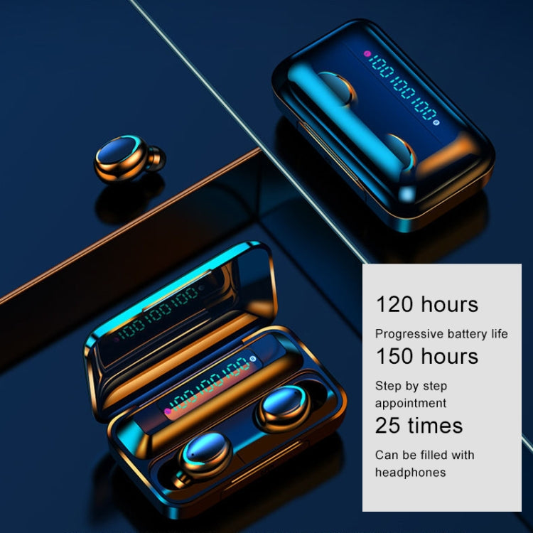 Auricular Bluetooth F9-5C com Luz Respiratória de Quatro Barras + Ecrã Digital, Redução de Ruído, com Alça de Mão, F9-5C Luz de Quatro Barras com Alça Preto, F9-5C Luz de Quatro Barras com Alça Branco