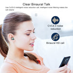Auricular Bluetooth F9-5C com redução de ruído e ecrã digital triplo, F9-5C sem cordão Preto
