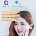 Auricular Bluetooth F9-5C com redução de ruído e ecrã digital triplo, F9-5C sem cordão Preto