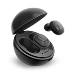 Auricular Bluetooth sem fios A10 TWS em forma de cápsula espacial com caixa de carregamento magnética e cordão, Suporta chamadas HD e emparelhamento automático Bluetooth, Preto, Preto e Branco, Branco, Branco e Preto
