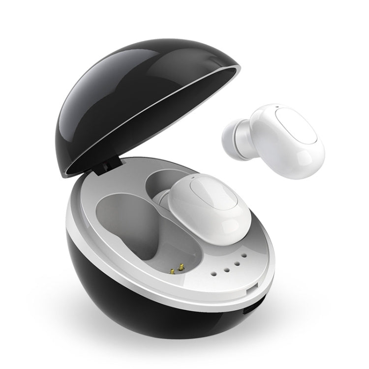 Auricular Bluetooth sem fios A10 TWS em forma de cápsula espacial com caixa de carregamento magnética e cordão, Suporta chamadas HD e emparelhamento automático Bluetooth, Preto, Preto e Branco, Branco, Branco e Preto