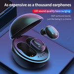 Auricular Bluetooth sem fios A10 TWS em forma de cápsula espacial com caixa de carregamento magnética e cordão, Suporta chamadas HD e emparelhamento automático Bluetooth, Preto, Preto e Branco, Branco, Branco e Preto