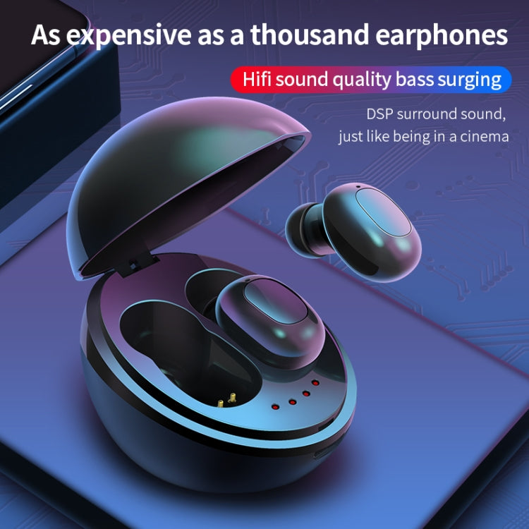 Auricular Bluetooth sem fios A10 TWS em forma de cápsula espacial com caixa de carregamento magnética e cordão, Suporta chamadas HD e emparelhamento automático Bluetooth, Preto, Preto e Branco, Branco, Branco e Preto