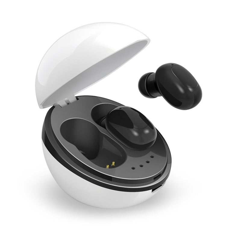 Auricular Bluetooth sem fios A10 TWS em forma de cápsula espacial com caixa de carregamento magnética e cordão, Suporta chamadas HD e emparelhamento automático Bluetooth, Preto, Preto e Branco, Branco, Branco e Preto