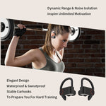 Auricular Bluetooth JHO-A9 TWS sem fios tipo pendente com bolsa integrada de carregamento + armazenamento com fecho, suporte a controlo por voz, JHO-A9