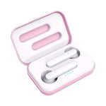 Auricular Bluetooth TWS X26 5.0 Sem Fios com Caixa de Carregamento por Atração Magnética, Suporte para Assistente de Voz e Chamadas, Rosa, Azul, Branco