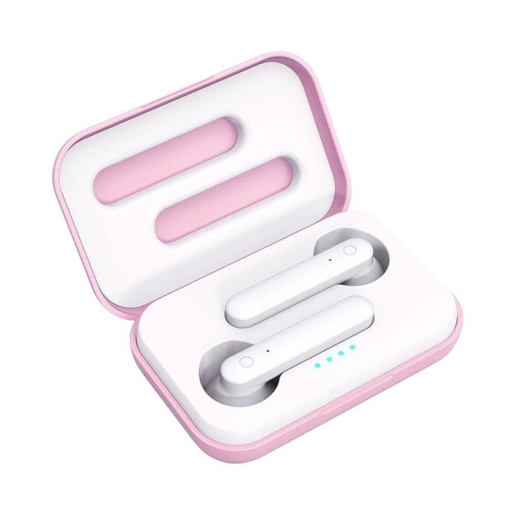 Auricular Bluetooth TWS X26 5.0 Sem Fios com Caixa de Carregamento por Atração Magnética, Suporte para Assistente de Voz e Chamadas, Rosa, Azul, Branco