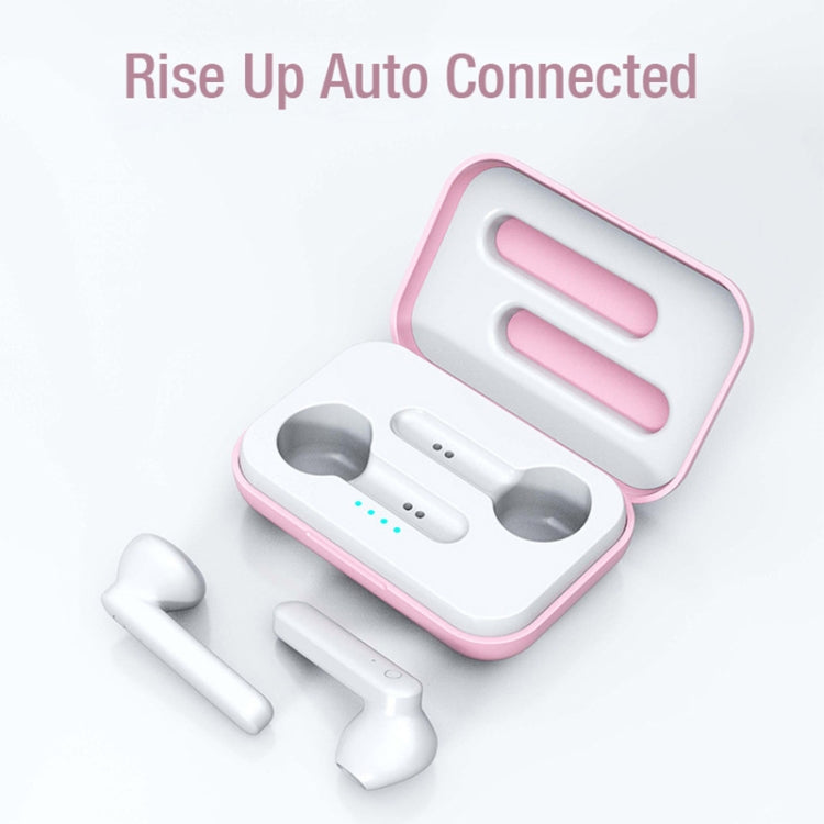 Auricular Bluetooth TWS X26 5.0 Sem Fios com Caixa de Carregamento por Atração Magnética, Suporte para Assistente de Voz e Chamadas, Rosa, Azul, Branco