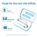 Auricular Bluetooth TWS X26 5.0 Sem Fios com Caixa de Carregamento por Atração Magnética, Suporte para Assistente de Voz e Chamadas, Rosa, Azul, Branco