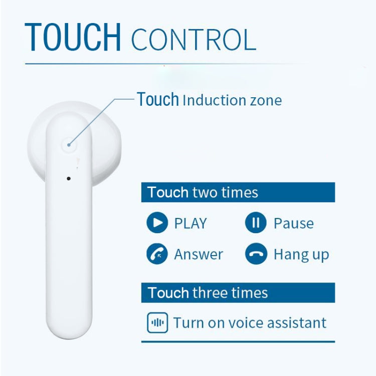 Auricular Bluetooth TWS X26 5.0 Sem Fios com Caixa de Carregamento por Atração Magnética, Suporte para Assistente de Voz e Chamadas, Rosa, Azul, Branco