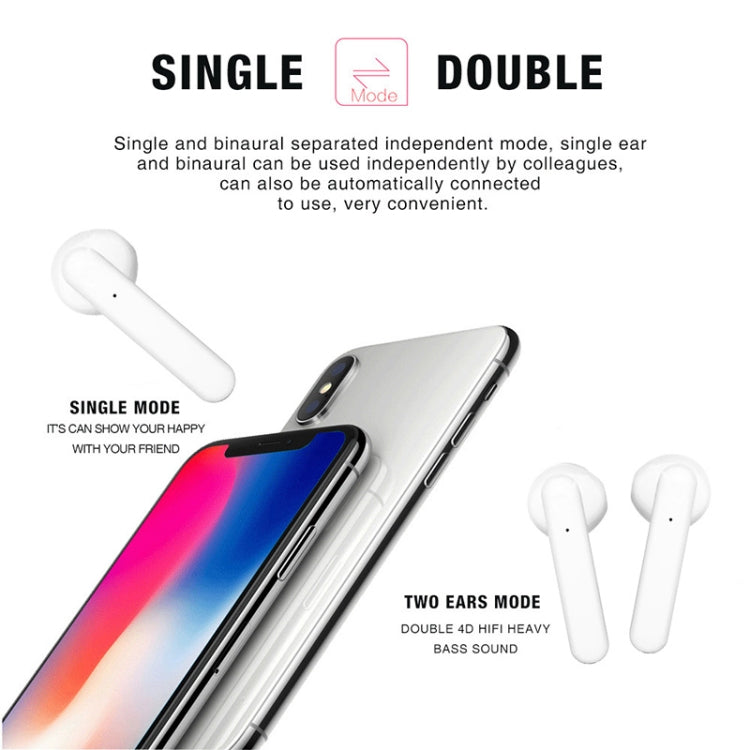 Auricular Bluetooth TWS X26 5.0 Sem Fios com Caixa de Carregamento por Atração Magnética, Suporte para Assistente de Voz e Chamadas, Rosa, Azul, Branco