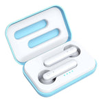 Auricular Bluetooth TWS X26 5.0 Sem Fios com Caixa de Carregamento por Atração Magnética, Suporte para Assistente de Voz e Chamadas, Rosa, Azul, Branco