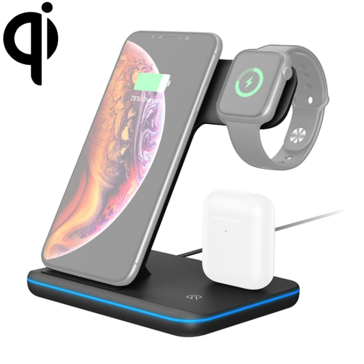 Carregador Sem Fios Magnético Vertical QI Z5 para Telemóveis, Apple Watches e AirPods / Xiaomi Redmi AirDots, com Anel de Luz Tátil, Z5