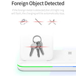 Carregador Sem Fios Magnético Vertical QI Z5 para Telemóveis, Apple Watches e AirPods / Xiaomi Redmi AirDots, com Anel de Luz Tátil, Z5