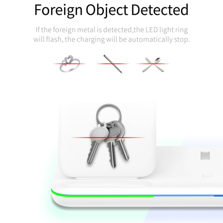 Carregador Sem Fios Magnético Vertical QI Z5 para Telemóveis, Apple Watches e AirPods / Xiaomi Redmi AirDots, com Anel de Luz Tátil, Z5