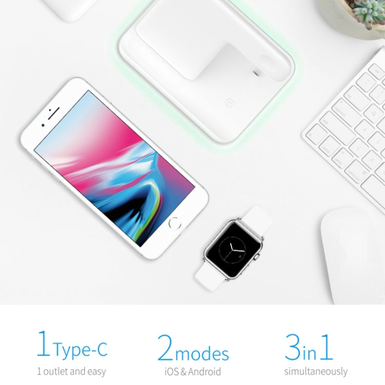Carregador Sem Fios Magnético Vertical QI Z5 para Telemóveis, Apple Watches e AirPods / Xiaomi Redmi AirDots, com Anel de Luz Tátil, Z5