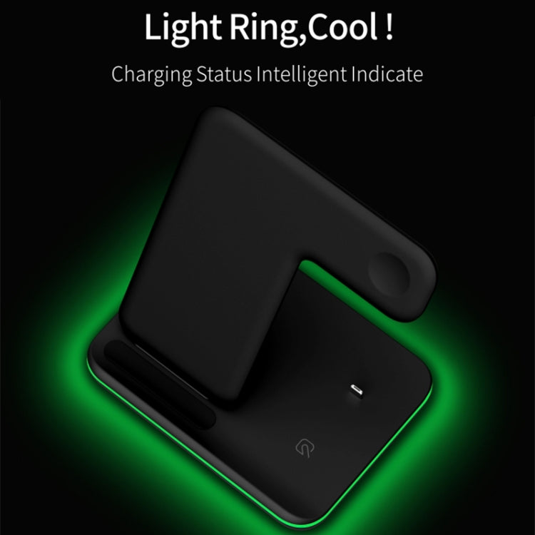 Carregador Sem Fios Magnético Vertical QI Z5 para Telemóveis, Apple Watches e AirPods / Xiaomi Redmi AirDots, com Anel de Luz Tátil, Z5