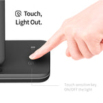 Carregador Sem Fios Magnético Vertical QI Z5 para Telemóveis, Apple Watches e AirPods / Xiaomi Redmi AirDots, com Anel de Luz Tátil, Z5
